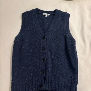 Alex Mill Women's Dark Blue V-Neck Sweater Vest